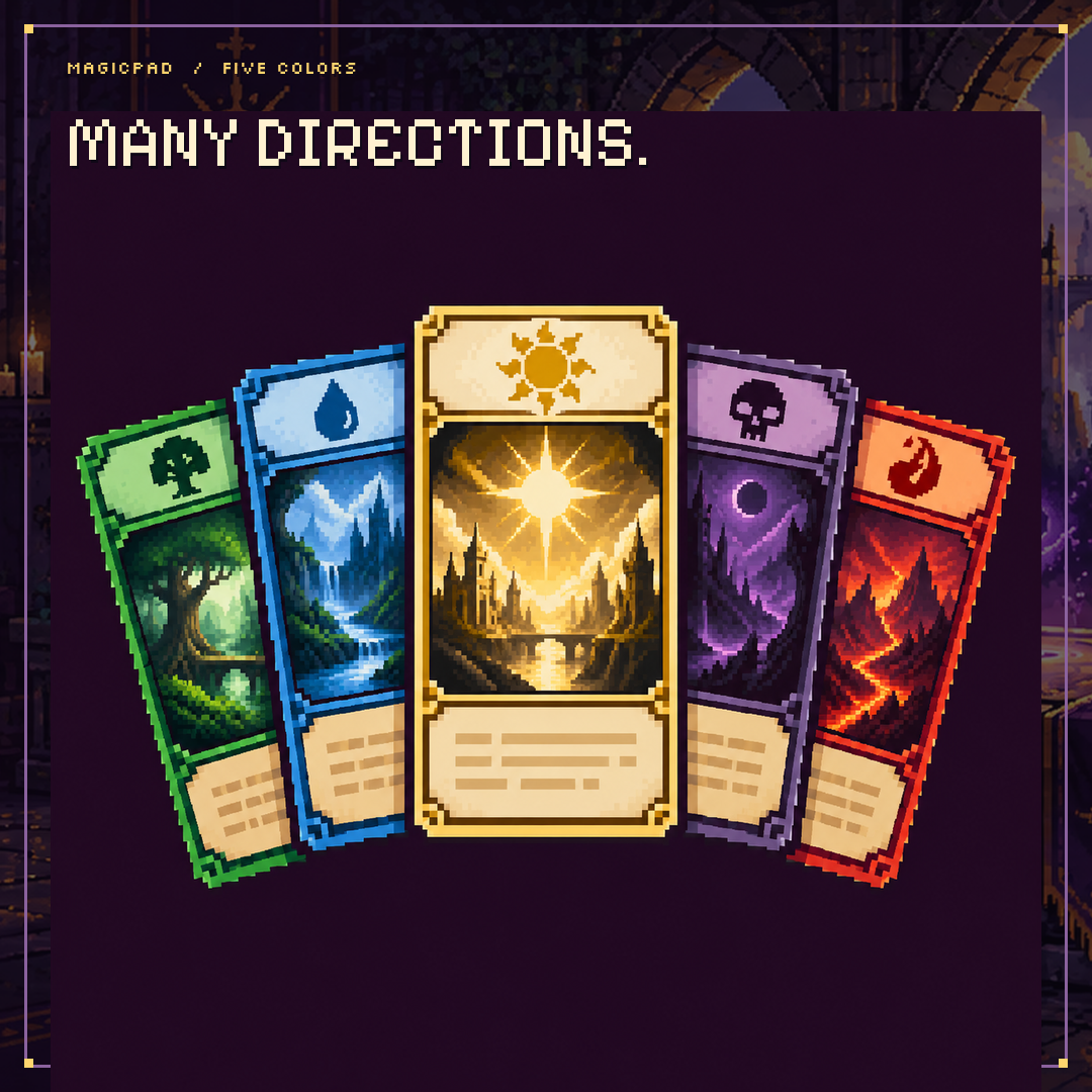 MagicPad five color card artwork